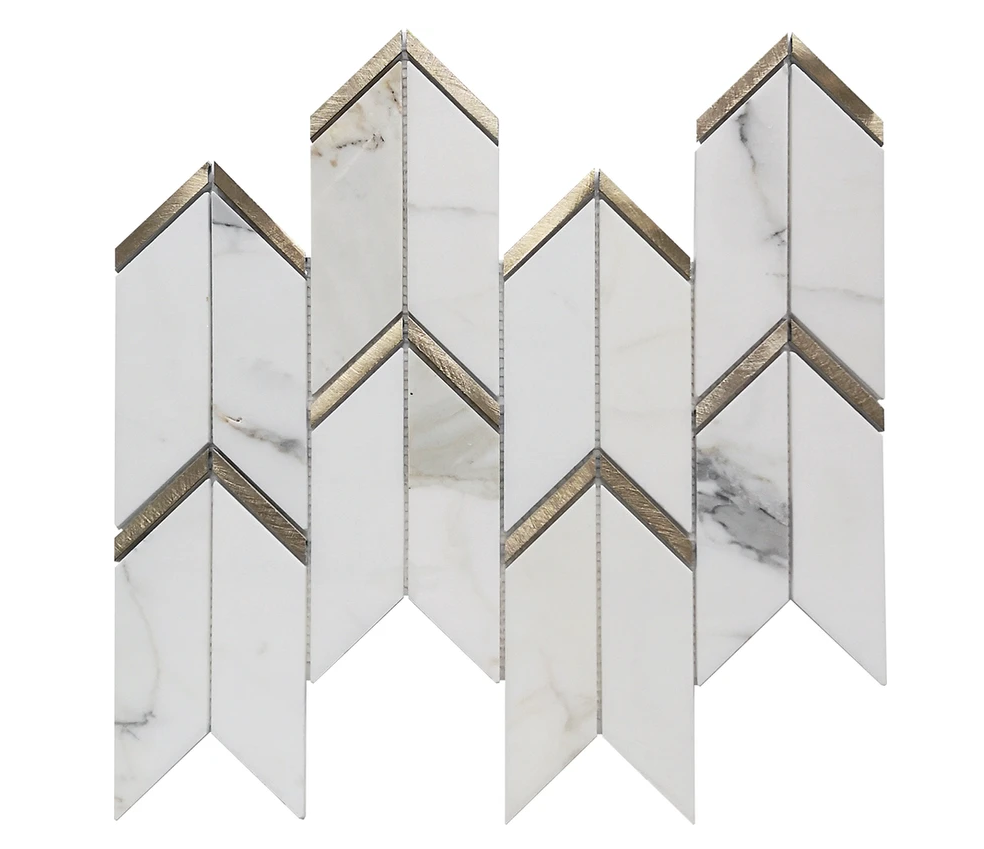 Arrow Mosaic Tile | Aluminium Mosaic Tiles | Aston Design Studio