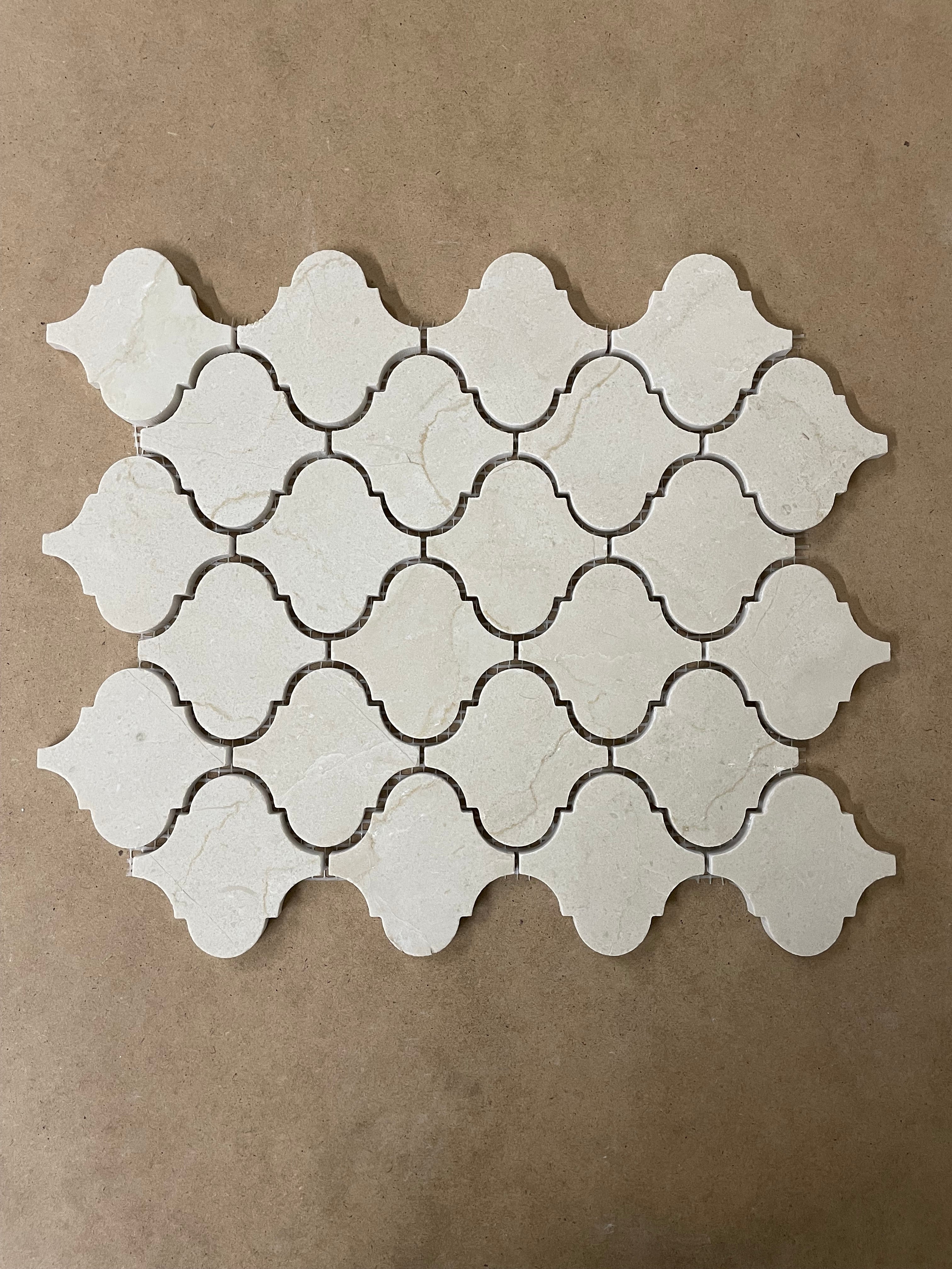 Crema Marfil Lantern (Arabesque) Mosaic