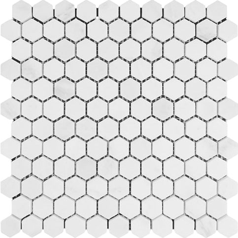 Hexagon Mosaic Tile | Hexagon White Mosaic | Aston Design Studio