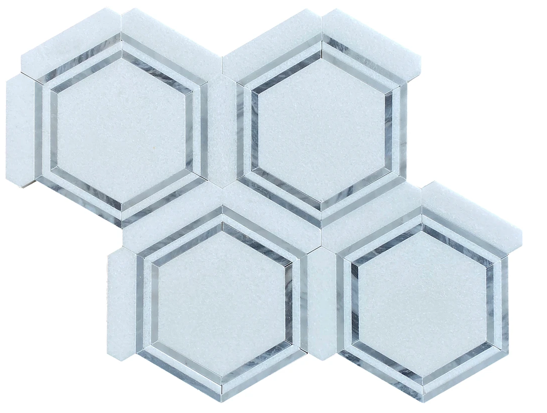 Thassos Hexagon Tile | Hexagonal Floor Tiles | Aston Design Studio
