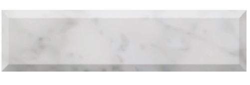 3 x 12 Bianco Carrara Tile - High Beveled