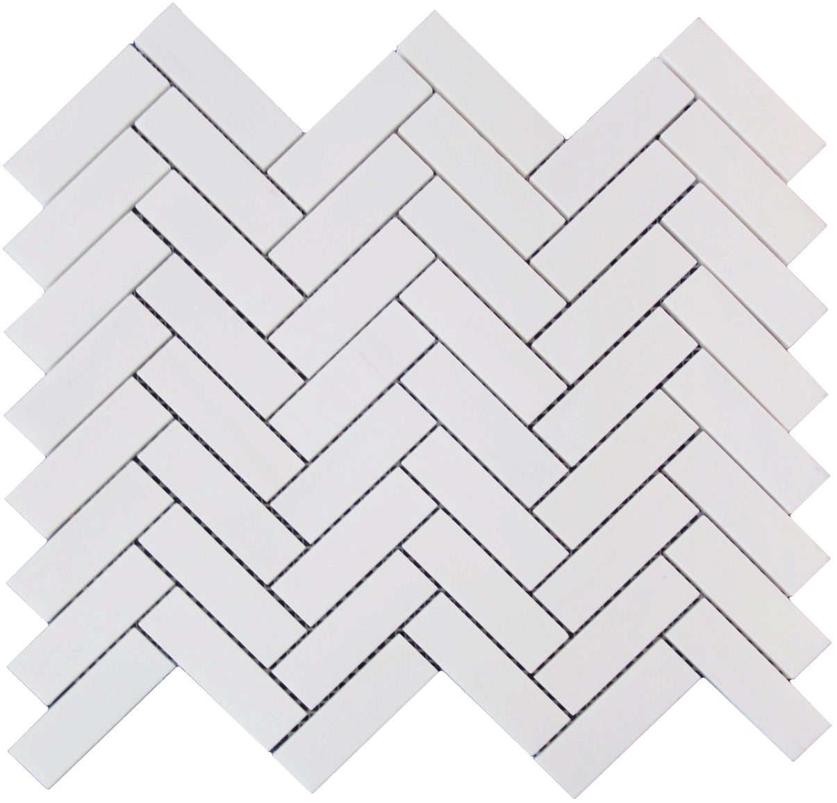 Herringbone 3' Bianco Dolomite Mosaic
