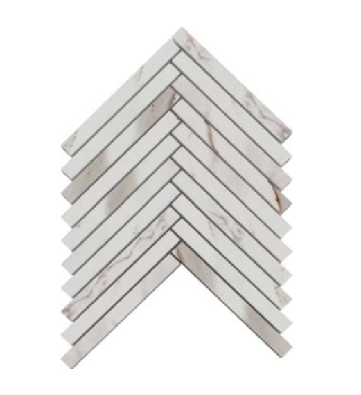 Herringbone Calacatta Tile | Herringbone Gold | Aston Design Studio