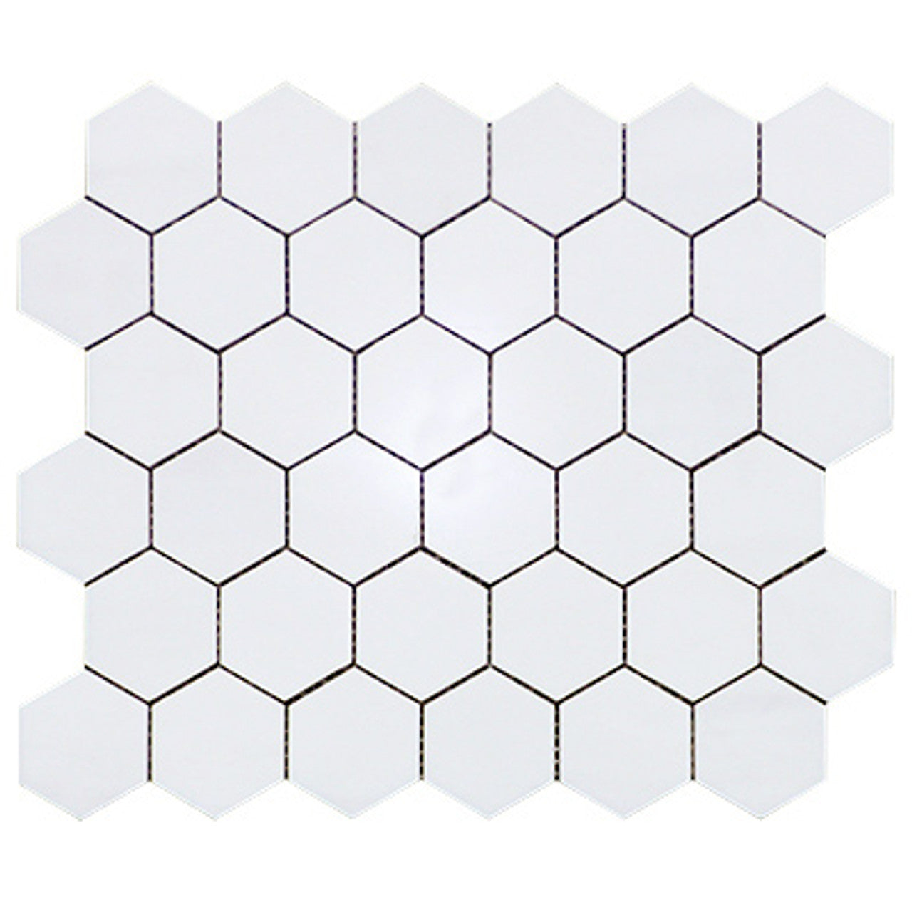 Hexagone Bianco Dolomite Mosaic Marble 2 inch