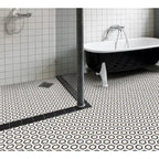 Hexagon Metal Thassos Nero and Brass