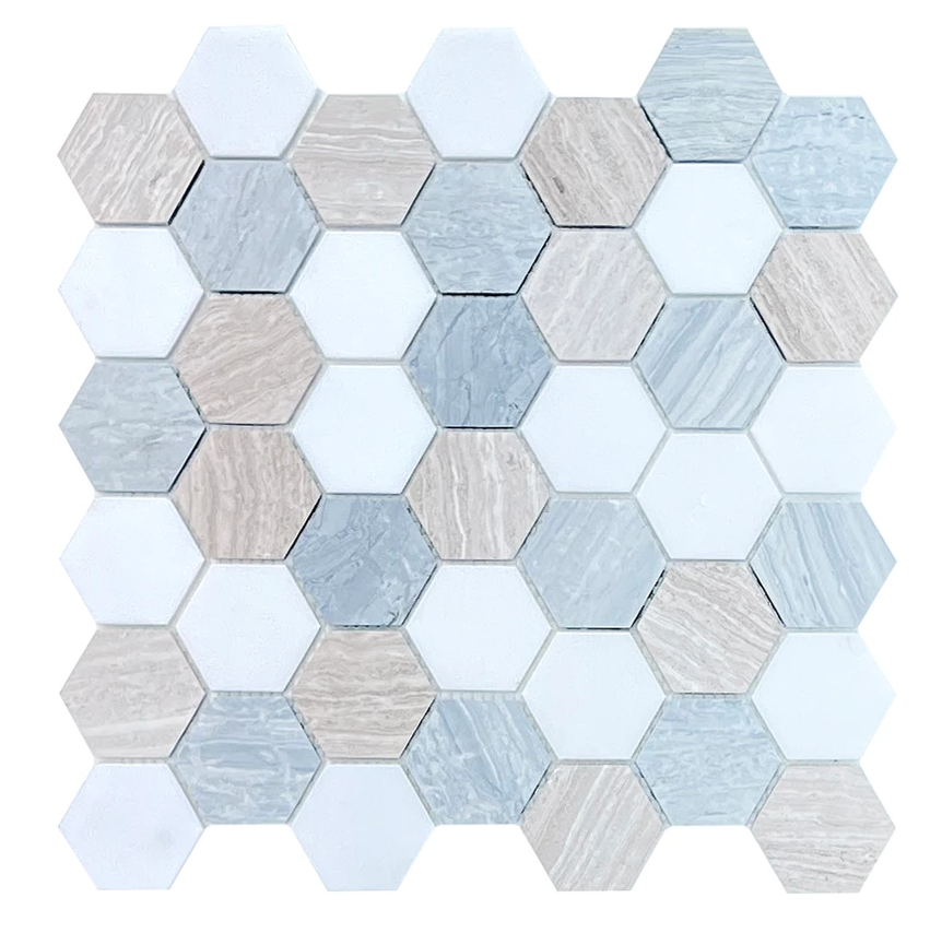 Hexagon Bathroom Tiles | Hexagon White Tiles | Aston Design Studio