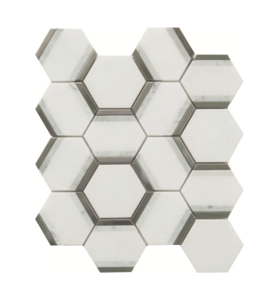 Marble Hexagon Bathroom Tile | Hexagon Wall Tile | Aston Design Studio