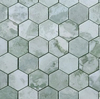 Ming Green 2″ Hexagon Polished Mosaic