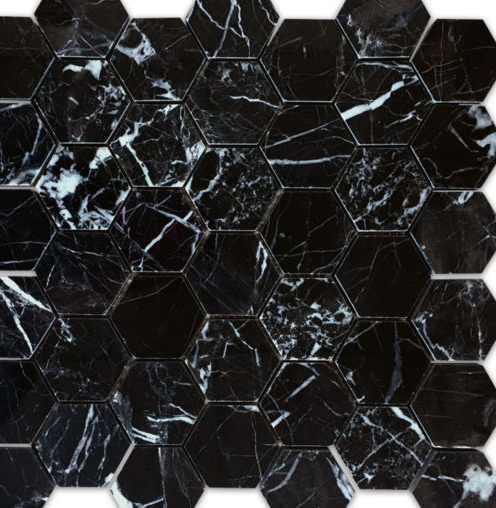 Nero Marquina Hexagon 2×2